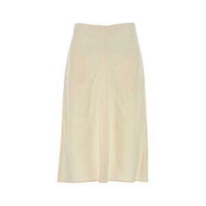 Bottega Veneta Women Cream Satin Skirt